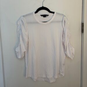 Veronica Beard - Waldorf Ruched-Sleeve T-Shirt